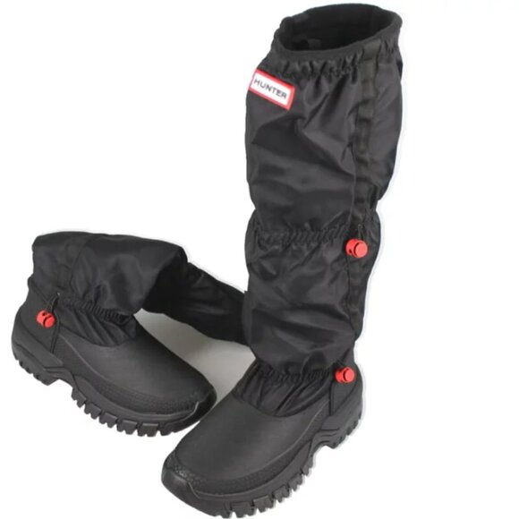 Hunter Wanderer Tall Snow Boot Waterproof Black Slouchy - www